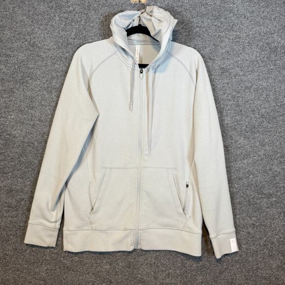 Ten Thousand Sweater Mens Medium Gray Midweight Tech Zipper Hoodie Sweatshirt - Picture 1 of 9